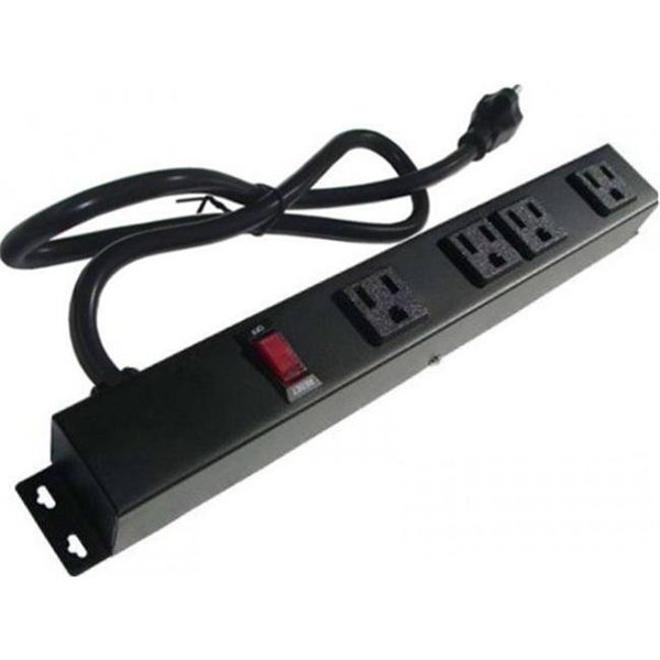 X1 X1 EPS-10431E 12 in. 4-Outlet Metal Power Strip; Beige EPS-10431E